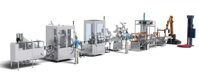 全自動液體灌裝生產(chǎn)線-農(nóng)藥乳劑灌裝生產(chǎn)線