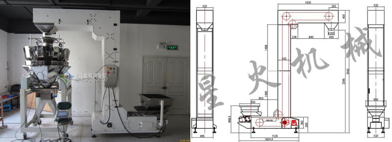 Z型上料機(jī)與多頭組合稱